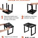 Piffny Locker Organizer Shelf Adjustable Width and Height, Stackable, Ideal Locker Shelf for School, Office, Gym Lockers, or Even Kitchen Cabinets & Under Sink Organization (Black 1 Pack)