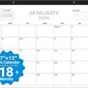 3 x 2026 desk calendar 17x12 Inch-Wall & Desk Planner Dual-Use Design,18-Month Use, clear plastic cover (Concise(Jan 2026 - June 2027))