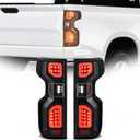AUTOSAVER88 LED Tail Light Assemblies Compatible with 19 20 21 22 23 2019-2023 Chevy Silverado 1500/2022 Chevy Silverado 1500 LTD Tail Lamp Clear Lens Taillights Replacement - Pair Set