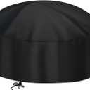 30-Inch Fire Pit Cover for 28-32 inch Round Fire Pit, Heavy Duty 300D Oxford Fabric Waterproof Dustproof Fire Bowl Cover All-Season Protection 32"Dia x 16"H