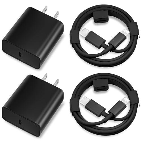 iPhone Charger Fast Charging,[MFi Certified] 2Pack 20W Type C Fast Charger Block with [10FT&6FT] USB C to Lightning Cable Compatible for iPhone 14/13/12/11 Pro Max/Xs Max/XR/X,iPad