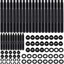 12-Point Cylinder Gasket Head Stud Bolts Nuts Kit Compatible with Chevy 2004-2019 LS1 LS3 5.3L 5.7L 6.0L /LS6 L98 4.8L 5.3L 6.0L Engines