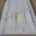 36 PCS Ivory White Pillar Candles with Glass Candle Holders Clear Hurricane Candle Holders Glass Cylinder Vases for Centerpieces Wedding Party, Event, Home Office (18 Candles+18 Candle Hoders)