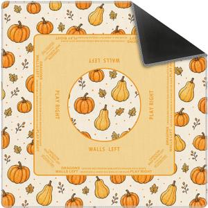 Orange Pumpkin Fall Mahjong Mat 31.5x31.5Inch