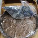 ARTLINE 12" Round Plant Stand with Lockable Wheels, 200lbs Heavy Duty for Indoor Outdoor, Large Rolling Dolly Planter Caddy on Casters to Carry Potted Flower Pot, Round Metal Tray NO Holes, 2 Pack