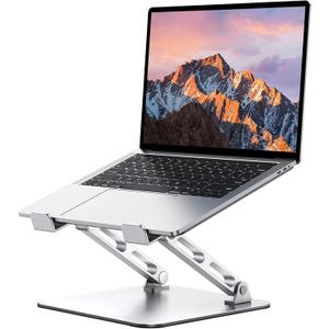 Ergonomic Laptop Stand, Dual-Bar Support & Height Adjustable Laptop Riser Holder for Desk, Ventilated & Portable Computer Notebook Stand Mount, Compatible with MacBook Air Pro/Dell/HP (10"-16")