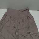 Button Front Skirt A Line Pleated Midi Casual Womens (Small) Boho