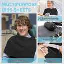 550 Pack Disposable Dental Bibs 13"x18", 3-Ply Waterproof Tattoo Bibs Sheet for Nail Salon, Dental Clinic, Feeding, Tattoo Shop (Black)