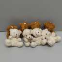 Threan 8 Pcs Mini Plush Bears 4'' Small Bear Bulk Stuffed Animal Toys Tiny Soft Bear Doll Present Stuffers for Keychain Baby Shower Party Favors Supplies(Brown, Apricot)