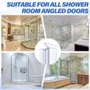 135 Degree Shower Door Side Seal Strip 110 Inch (15.75" x 7 Pcs) for 3/8 Inch Frameless Glass Sliding Door Sweep Clear PVC Waterproof H-Jamb for 3/8 Inch (10mm) Glass to Stop Shower Leaks