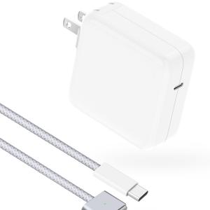 Charger for MacBook Air 13.6 15 inch Mac Book Pro 14 16 inch 2025 2024 2023 2022 2021 M5 M4 M3 M2 M1, Super Compact, 6.6FT USB C to Powerful Magnetic 3 Braided Cable, Original Quality, Space Gray