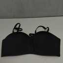 OEAK Womens Strapless Bras with Wireless/Underwire Multiway Non-Slip Tube Top Push Up Bralette Seamless Padded Bandeau Bra (36C, Black)