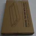 Acacia Wood Serving Tray with Metal Handles,15x10in Ottoman Decorative Trays Platter for Coffee Table,Living Room,Bar,Party(Medium) (Brown)