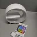 BKDRL Bluetooth Speaker Lamp with Wireless Charger, RGB Night Light, Alarm Clock, App Control - White