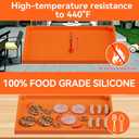 36" Silicone Griddle Mat for Blackstone, Heavy Duty Food Grade Silicone Around Grill Mat, 36 Inch Blackstone Griddle Cover, Upgraded Edge-Full Cover, with One Grease Cup, Suitable for All 36" Grill