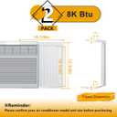 LBG Products Window Air Conditioner Side Panel and Frame Set,AC Accordion Filler Kit,Fits Most 8000BTU Window Air Conditioners,AC Side Panels Frame Kit