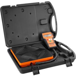 VEVOR Refrigerant Scale 220 LBS HAVC Charging Recovery Freon Scale, with Wired Remote Control, 5g High Precision Electronic Digital Recovery Weight Scale with Case and Dry Battery