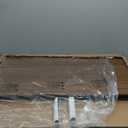 Folding Desk 40 Inch - Small Foldable Desk for Small Space Minimalist, Space Saving Collapsible Compact Desk Portable Table for Craft, Writing, Study and Work (No Assembly Required) (Brown)