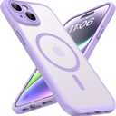TOCOL Magnetic for iPhone 14 Case, Upgraded Full Camera Protection, Compatible with Magsafe, Drop Protection, Translucent Matte Back Bumper Phone Cover 6.1-Inch (Light Purple)