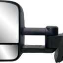 Driver Left Side Door Towing Mirror Power and Heated with Signal Light on Glass Textured Back Cover For Chevy Silverado Sierra 1500 2500 3500HD from 2007 to 2013