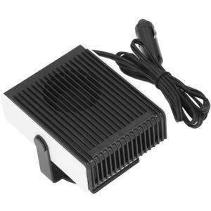 Therwen 2 Pcs 12v Portable Car Heater for Vehicle 150w Windshield Defogger Defroster Car Heater That Plugs into Cigarette Lighter 2 in 1 Fast Heating Cooling Fan for Truck(Silver)