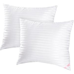 EIUE Throw Pillow Inserts, Machine Washable Pillows,Premium Polyester Fiber Fill for Sofa Bed & Decorative Cushions (White, 18x18inch)