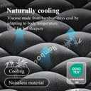 Full Mattress Topper, Viscose Derived from Bamboo Thick Pillow Top Mattress Pad with Deep Pocket, Naturally Cooling for Hot Sleepers, Soft for Back Pain Relief, Premium Dark Grey