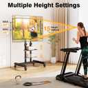 TAVR Furniture Mobile TV Stand Rolling TV Cart Floor Stand with Mount on Lockable Wheels Height Adjustable for 32-83 Inch TV Stand Flat Screen or Curved TVs Monitors Display Trolley Loading 110 lbs