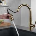 Delta Faucet Essa Pull Down Kitchen Faucet Gold with Pull Down Sprayer, Kitchen Sink Faucet for Kitchen Sink with Magnetic Docking Spray Head, Champagne Bronze 9113-CZ-DST