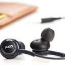Samsung AKG Wired Earbuds Original USB Type C in-Ear Earbud Headphones with Remote & Microphone for Music, Phone Calls, Work - Noise Isolating Deep Bass, Includes Velvet Carrying Pouch - Black
