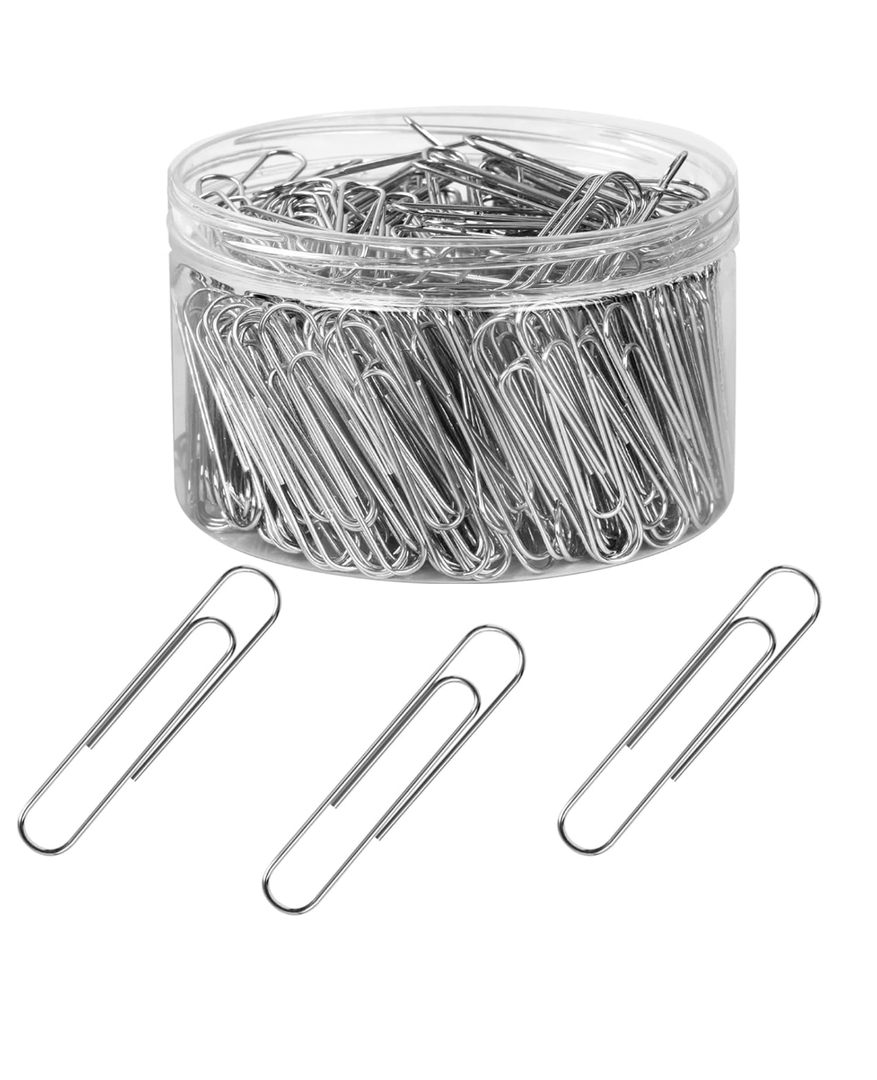 280 Pcs Large Paper Clips, 2 Inch Jumbo Silver Paperclips, Stainless Steel, for Office, School and Teacher Supplies