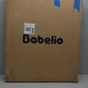 Babelio Baby Gate for Stairs, Kitchen & Doorways, 26-43" W 28" H No Bottom Bar| Easy Installation| One-Handed Operation| Auto-Close| Hardware Mount (Drill Needed) Safety Dog/Pet Gate Indoor (White)