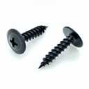 BCP Fasteners #8 x 3/4", 100 Qty Phillips Small Black Modified Truss Head Screws, Deep Thread Sharp Point, Carbon Steel Black Phosphate Coated Self-Tapping Screws for Wood & Metal (BCP1078)