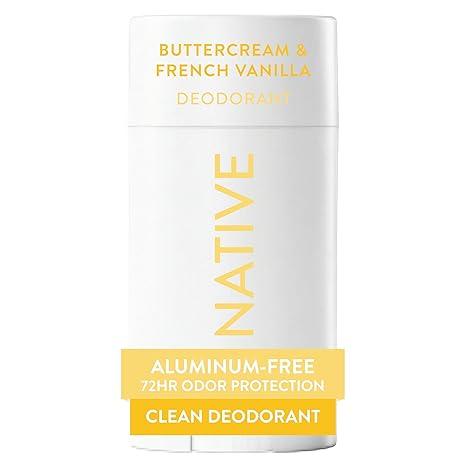 Native Deodorant Contains Naturally Derived Ingredients, 72 Hour Odor Control, Deodorant for Women and Men, Aluminum Free, Buttercream & French Vanilla 2.65oz
