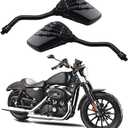 DREAMIZER Universal Motorcycle Black 8mm/10mm Skull Skeleton Hands Side Rear View Mirrors Compatible with Harley XL Softail Honda Yamaha Suzuki Kawasaki Old School