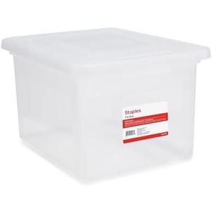 , Storage Bin Organizer, Snap Lid, Clear | Fits letter and legal size documents. Stackable design keeps files secure and visible.