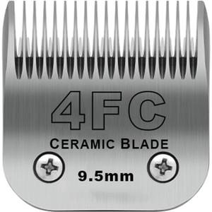 Detachable Pet Dog Clipper Blades,Compatible with Andis Size 4FC Cut Length 3/8"(9.5mm),Most Oster A5,Wahl KM Series Clippers,Made of Ceramic Blade & Stainless Steel Blade