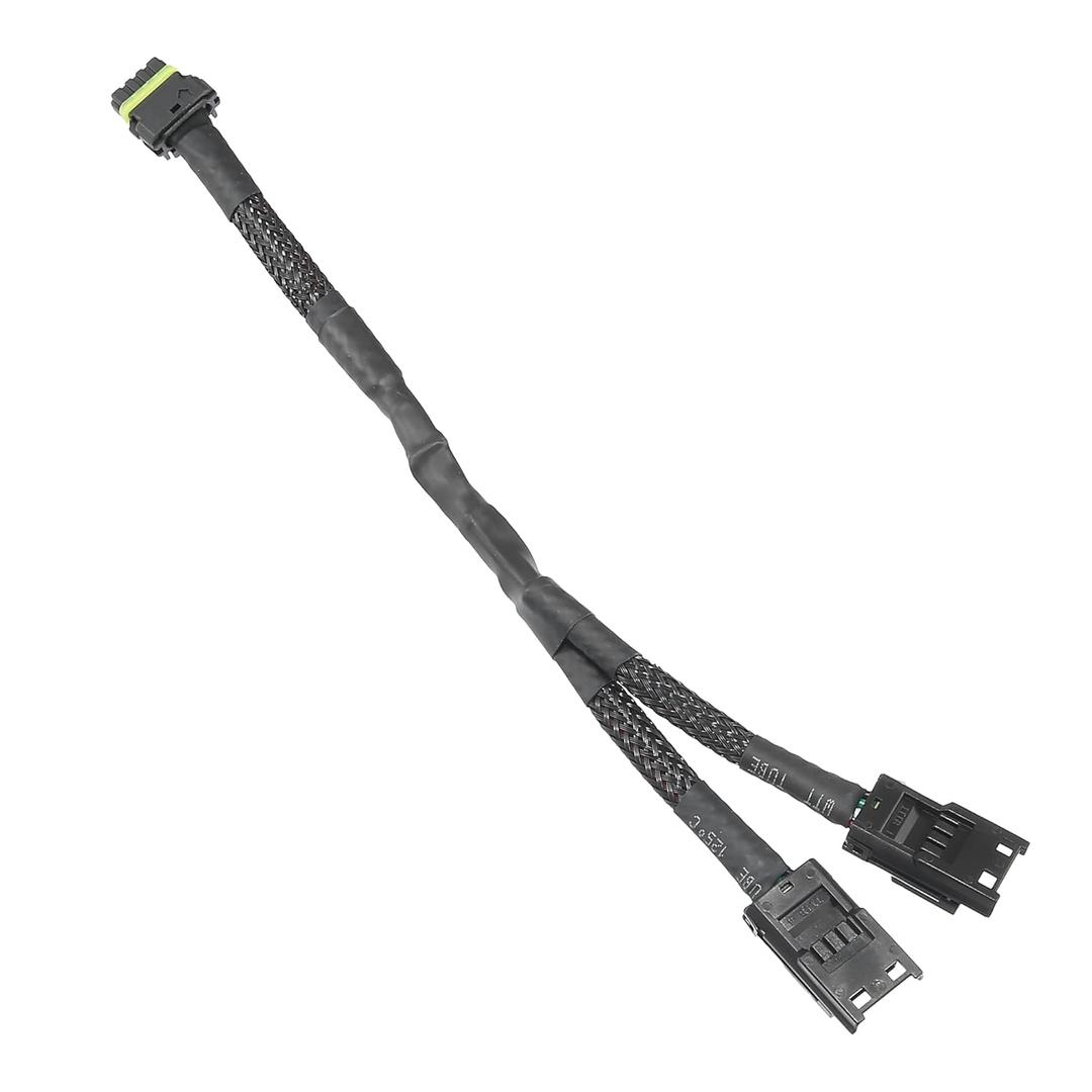 X AUTOHAUX Car Bus EFI Y Splitter Cable 558-465 for Holley EFI for Terminator X for Sniper EFI System for Dominator TERMX-Y-6 Can Bus Y-Splitter Harness 1 to 2 Converter Nylon Braided Tube