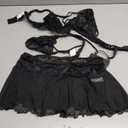 CRIPOM Women's Lingerie Set Lace Lingerie for Women Black M