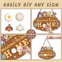 Winnie Welcome Sign for Door Decor, the Pooh Welcome to Our Home Sign with Interchangeable Holiday Sign, Welcome Sign for Home Farmhouse, Perfect for Christmas Thanksgiving Gifts, Housewarming Gifts