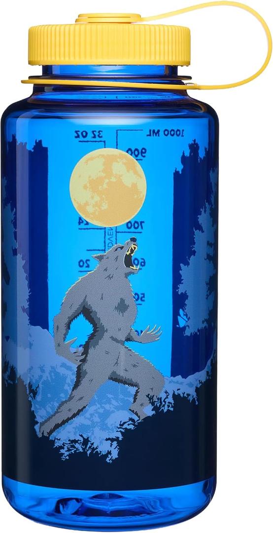 Nalgene 32 oz Wide Mouth Water Bottle, Werewolf