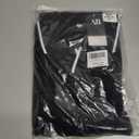 Men's Summer Knit Polo Short Sleeve V-Neck Collared Golf Shirt (Black, L)