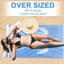 Genovega Oversized Cotton Turkish Beach Towels 72"x36" Lightweight Quick Dry Sandless Pool Swim Towel Large No Sand Adult Travel Compact Blanket Essentials Cruise Accessories Must Haves Blue Turtle, 72.00" x 36.00"