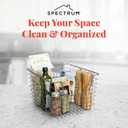 Spectrum Wire Scoop Basket Storage Bin Industrial Gray Medium Metal Wire Basket Organizer for Kitchen Pantry Wire Storage Bins, Heavy Duty Rectangle Wire Storage for Kitchen Organization