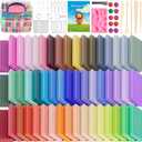 Polymer Clay 51 Colors, CiaraQ Modeling Clay for Kids, Oven Bake Clay with Sculpting Tools, Non-Toxic, Ideal for Sculpture, Crafting, DIY Projects. (Assorted Colors, 0.7oz/Colors)