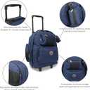 World Traveler Transworld 22-Inch Carry-On Rolling Backpack, Navy