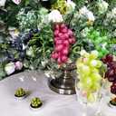 Supla 10 Pack Assorted Artificial Grapes Frosted Grape Clusters Decorative Grapes Bunches Rubber Grape Bundles in Black Purple Red Green for Vintage Wedding Favor Fruit Wine Dcor Faux Fruit Props