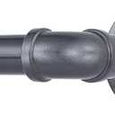 Industrial Curtain Rod Set with Brackets, 1 inch, Grey, 168-240" Outdoor Hanging Curtain Rod for Windows