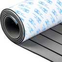OCEANBROAD Boat Flooring EVA Foam Self-Adhesive 96''x45.6''/36''/28.8''/16.8'' Faux Teak Marine Boat Decking Sheet for Jon Boats Yacht Floor (Gray with Black Lines)