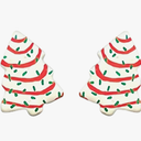 Cute Acrylic Christmas Earrings for Women | Cute Christmas Tree Cake Shape Earring, Holiday Gifts for Women | Xmas Decorations Clearance